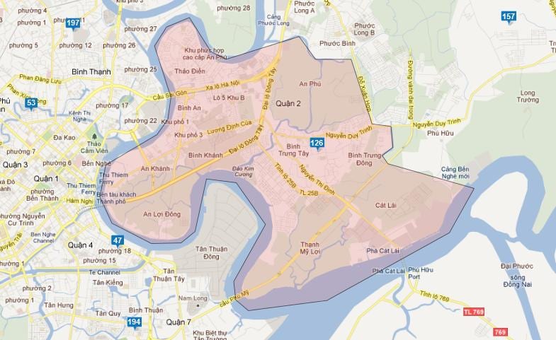 harta districtelor în ho chi minh