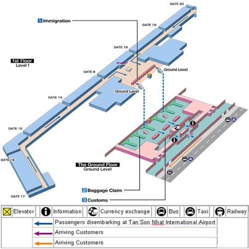 saigon aeroport hartă
