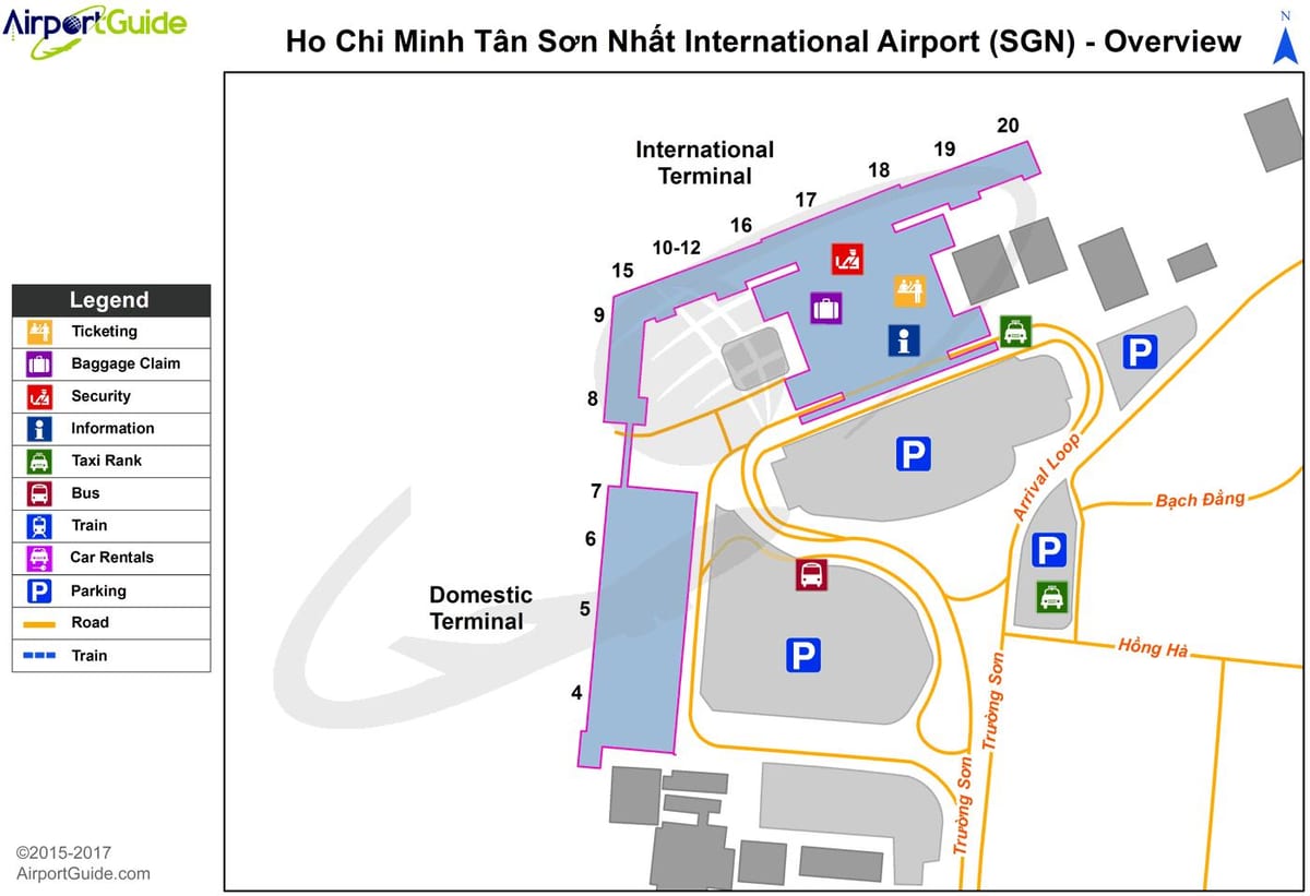 aeroportul internațional tan son nhat hartă