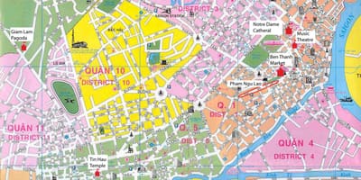 Saigon district hartă