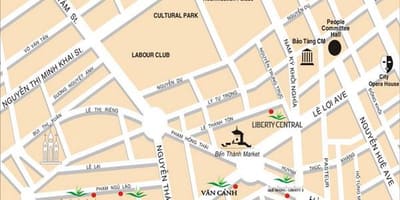Saigon atractii hartă